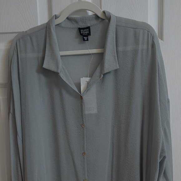 Eileen Fisher Silk Sheer Georgette blouse 3x - Picture 5 of 7